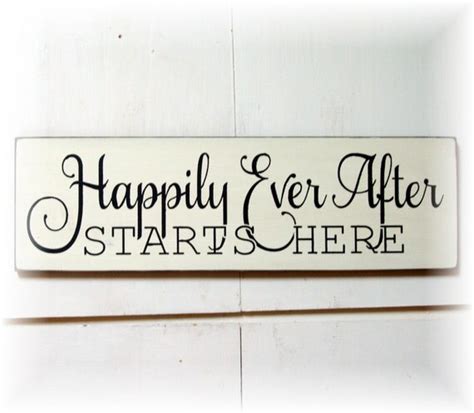 Happily Ever After Starts Here Wood Sign Weddings
