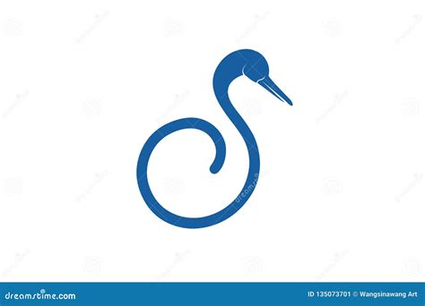 Letter S Swan Logo Designs Inspiration Isolated On White Background