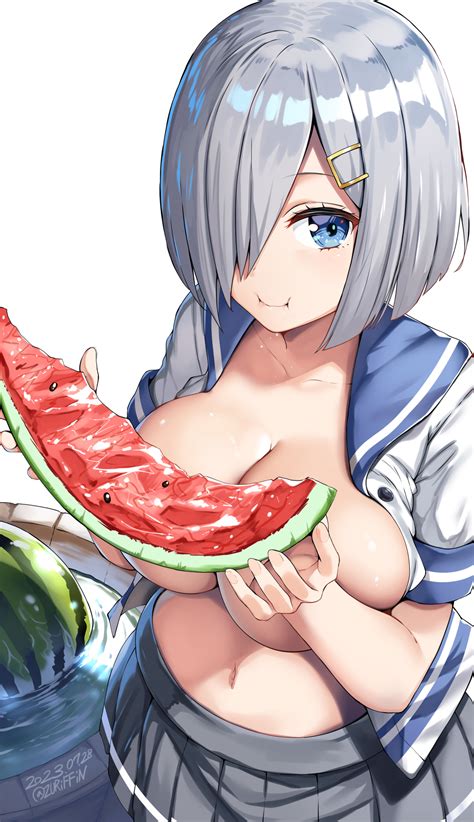 Hamakaze Eating A Watermelon Belko [kancolle] R Pantsu