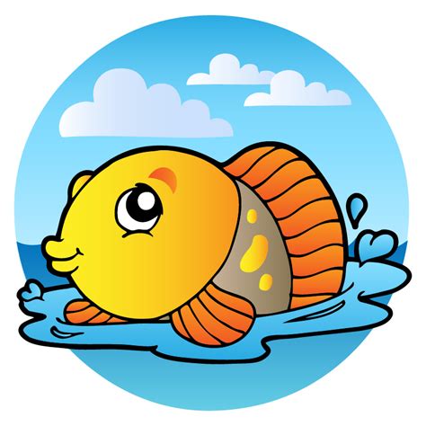 Cartoon Style Yellow Fish Download Free Vectors Clipart Graphics