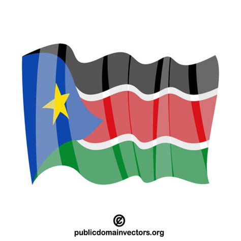 south sudan national flag public domain vectors