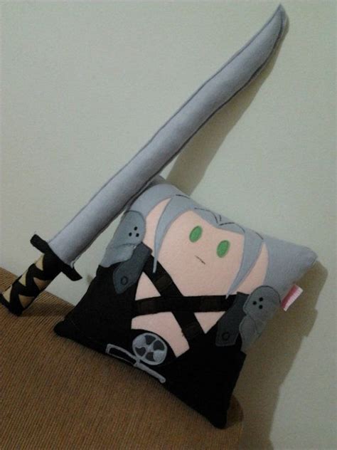 Handmade Final Fantasy 7 Sephiroth With Masamune Sword Pillow Cushion