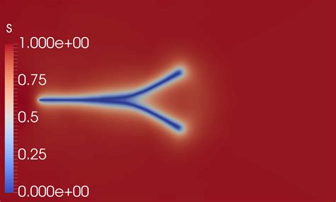 Snapshots Of Phase Field Solutions To The Dynamic Crack Branching