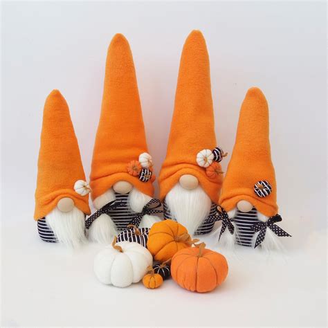 Fall Gnomes Halloween Gnome Pumpkin Gnome Stuffed Gnome Dolls Etsy In