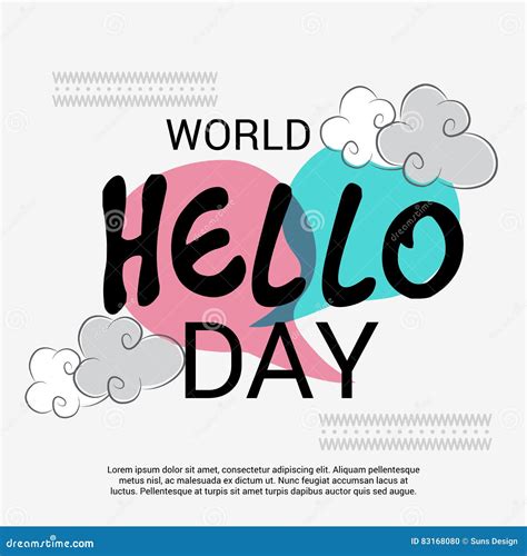 World Hello Day Stock Illustration Illustration Of Connection 83168080