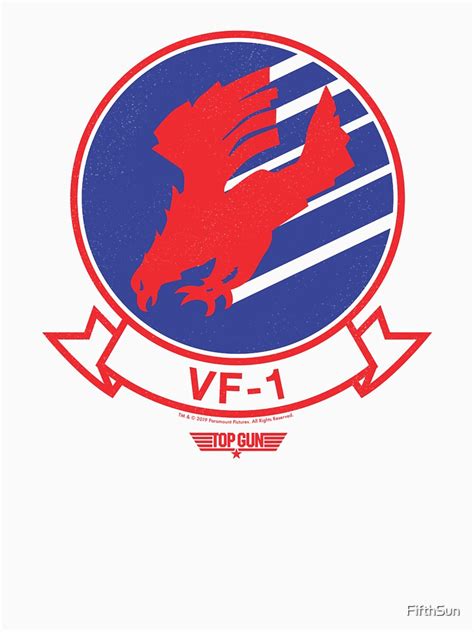 Top Gun Vf 1 Badge Wingman Color Logo T Shirt For Sale By Fifthsun