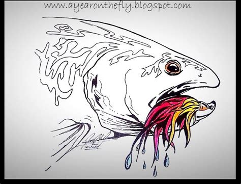 Fly Fishing Art Fish Art Watercolor Art