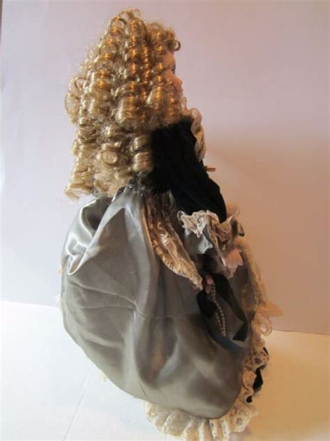 Goldenvale Collection Blond Curly Hair Porcelain Doll Green Dress 16