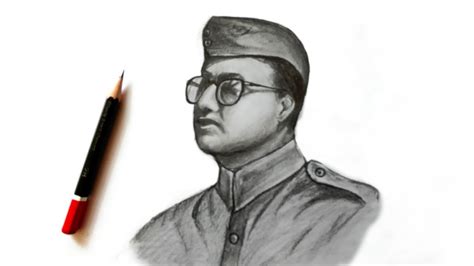 Subhash Chandra Bose Drawing Step By Step Netaji Subhash Chandra Bose Drawing How To Draw