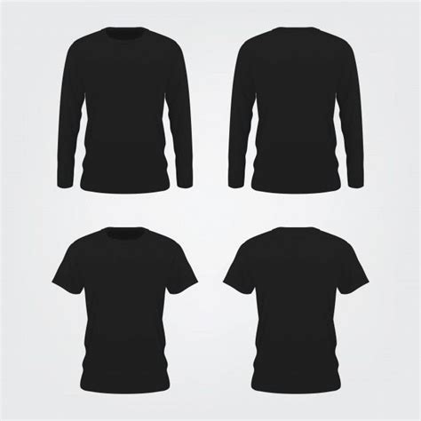This is a fully customizable football jersey mockup template which you can use for showcasing your football or soccer jersey design in a photorealistic. Black tshirt mock up on white background | Premium Vector ...
