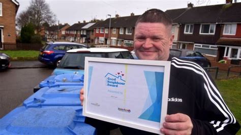 Middlesbrough Dad Wins Award For Decade Of Bin Chores Bbc News