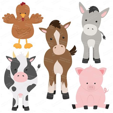 Buy Premium Farm Animals Clip Art And Vectors Farm Animals Online In