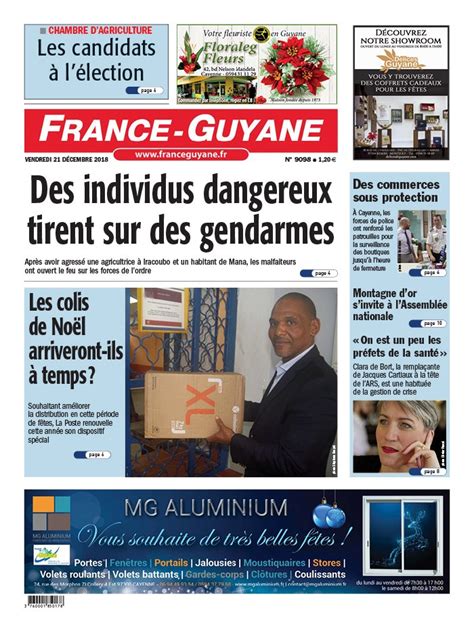 France Guyane N°9098 Du 21 Décembre 2018 à Télécharger Sur Ipad