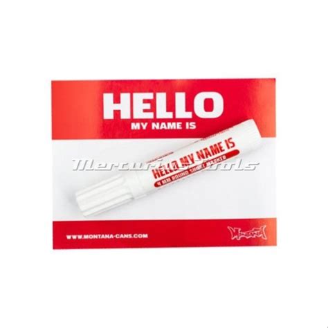 Hello My Name Is Sticker Montana Set Rood 100x Incl Marker €4 75 Mercurius Paint