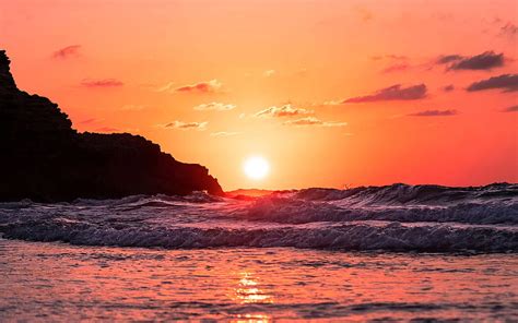 Waves Ocean Sunset Macbook Pro Retina 배경 및 Hd 월페이퍼 Pxfuel