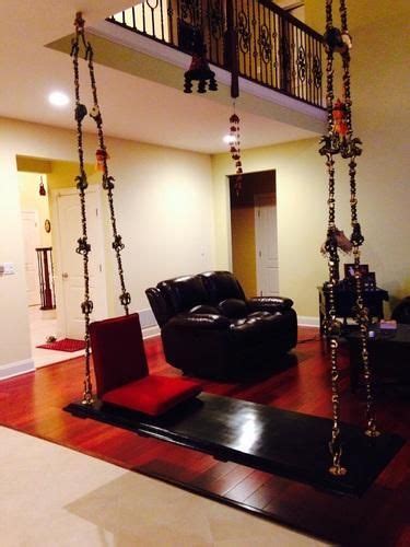 Teakwood Indian Swing Jhoola Home Stairs Design Living Room Design