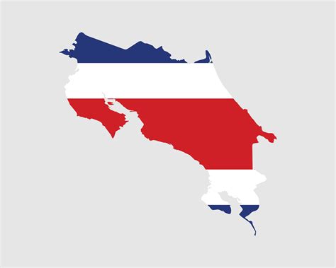 Costa Rica Mapa Bandera Mapa De Costa Rica Con El Costa Rico País