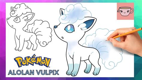How To Draw Alolan Vulpix Pokemon 0037 Cute Easy Step By Step Drawing Tutorial Youtube