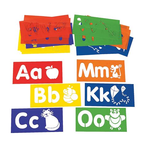 Learn Your Abcs Large Alphabet Stencils Oriental Trading Large