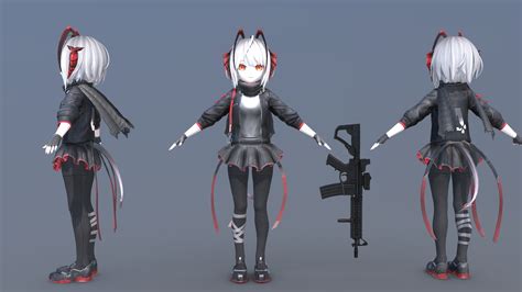 Arknights W T Pose Buy Royalty Free 3d Model By Alvawong