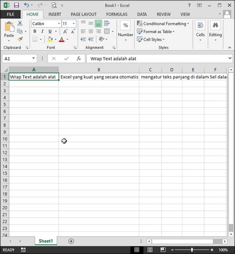 Cara Menggunakan Wrap Text Di MS Excel Tulisan Samsul