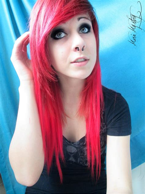 Red Emo Scene Hair By Mariemystery On Deviantart