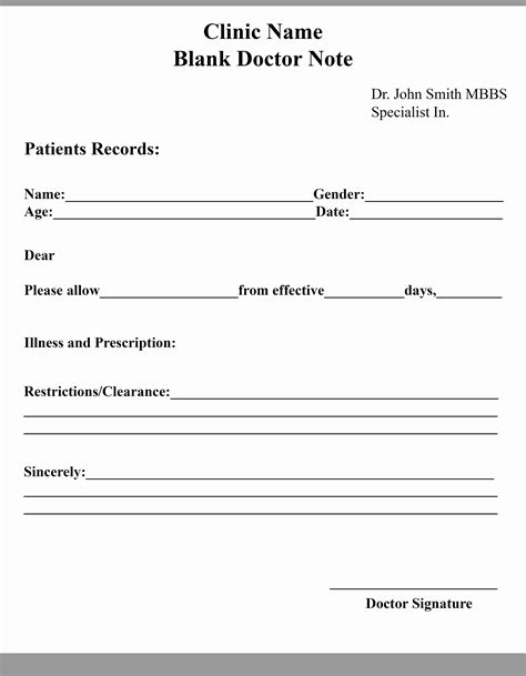 Fake Doctors Note Template Pdf Best Of Free Printable Fake Doctors Note Template For Work