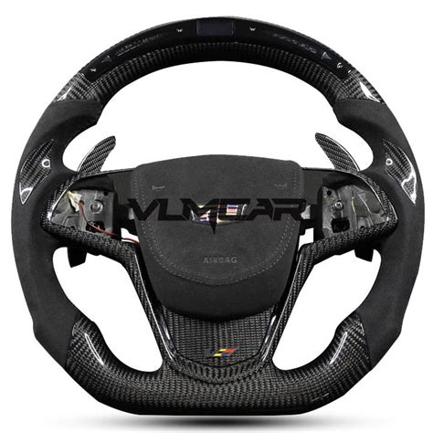 Private Custom Carbon Fiber Steering Wheel With Led Display For Cadill