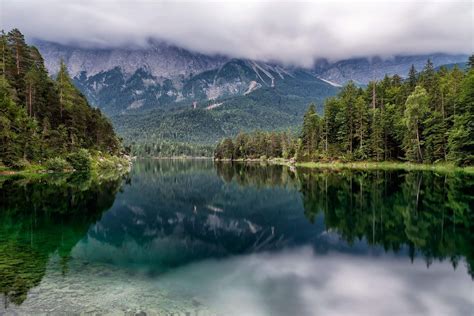 Photography Landscape Nature Overcast Lake Reflection Forest