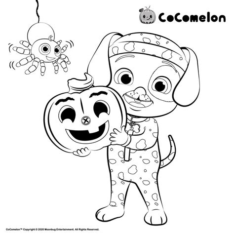 For kids & adults you can print cocomelon or color online. CoComelon Coloring Pages JJ in Halloween Costume - XColorings.com