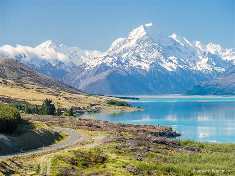 Lake Pukaki Mt Cook Road New Zealand