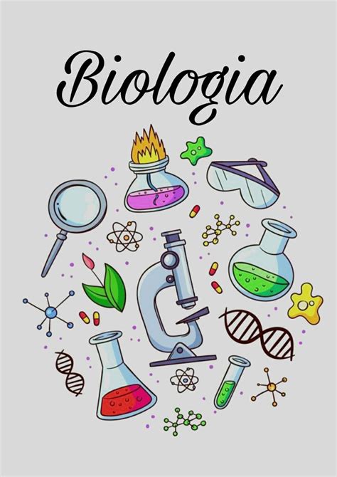 Divisória De Biologia Science Doodles School Book Covers Biology