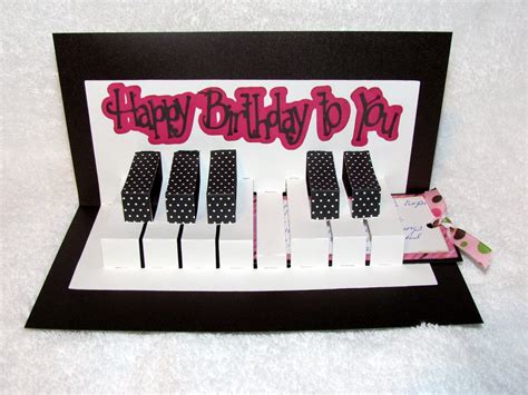 Live For Scrappin Piano Birthday Card