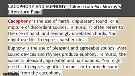 Poets- Skill 10- Cacophony and Euphony - YouTube