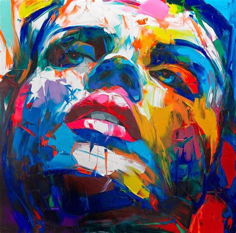 El arte es su máxima expresión Modernos y coloridos cuadros con caras mujer pintura al óleo