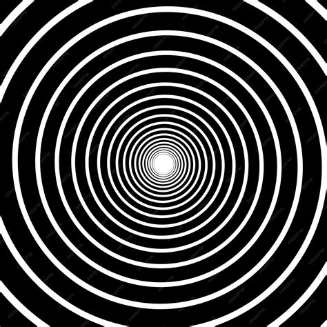 Fond De Spirale Dillusion Doptique Hypnotique Noir Et Blanc