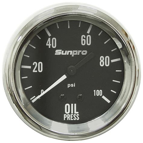 Gauges 100 Psi 2 58 Sunpro Mechanical Oil Pressure Gauge Kit 28 1493