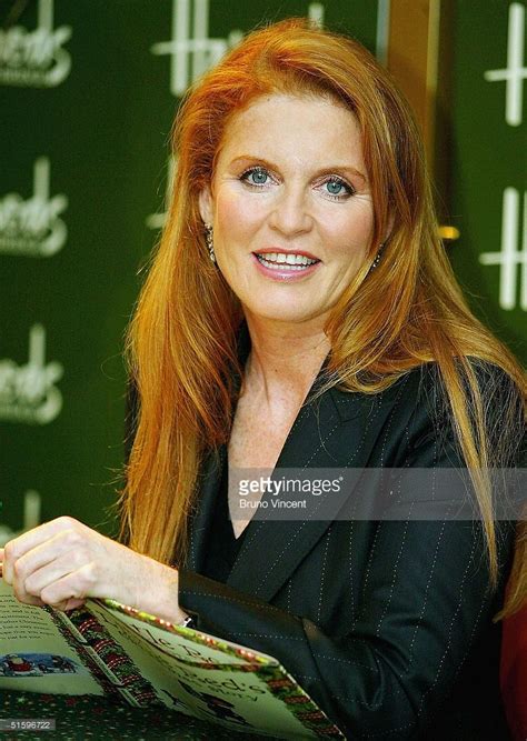 sarah ferguson duchess of york poses while she signs copies of her new book on october 28