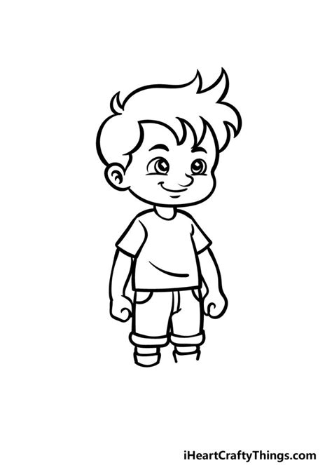 Cartoon Boy Drawing How To Draw A Cartoon Boy Step By Step