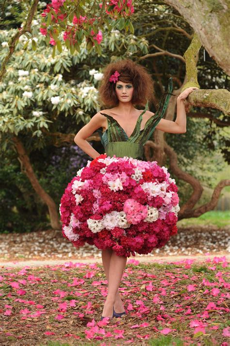 my fashion real flowers dress made of flowers