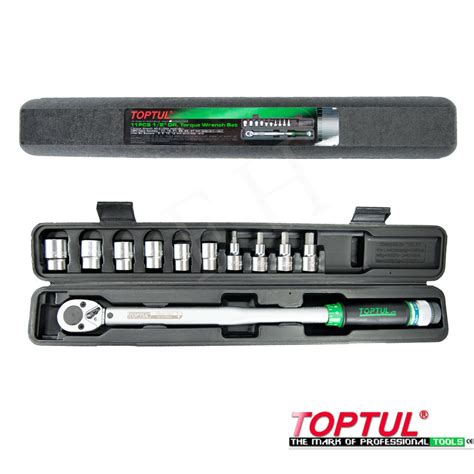 Toptul 11pcs 12dr 40 210nm Torque Wrench Set My Power Tools