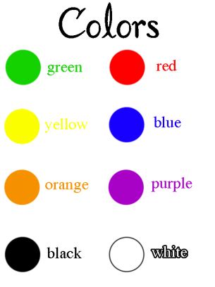 teaching colors printables state the color names worksheet