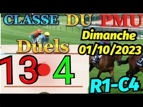 Pronostic PMU Base Solide du quinté du dimanche 01 10 2023 R1 C4