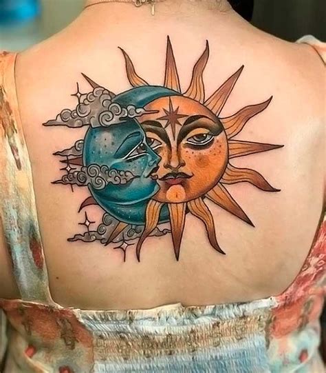 Em Geral Foto Tatuaje Sol Y Luna Mandala Cena Hermosa