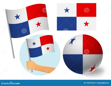 Panama Flag In Grunge Brush Stroke Vector Royalty Free Stock Photo