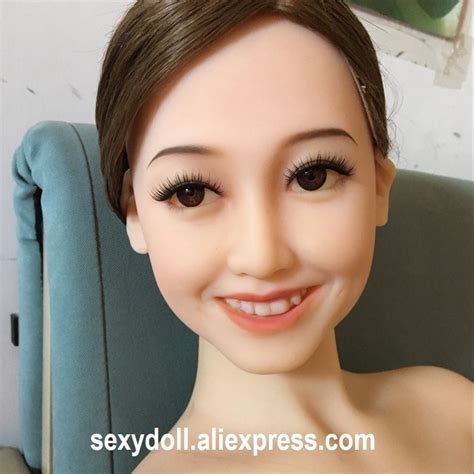 New 169 Tpe Silicone Oral Sex Doll Head Real Silicone Sex Love Doll Head For Men Asian Smile