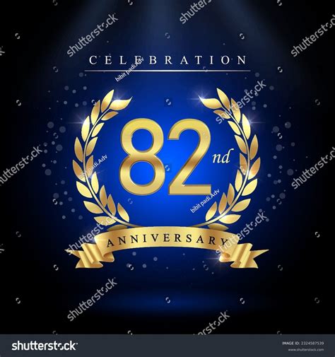 82nd Years Celebration Anniversary Logo Vector Royalty Free Stock