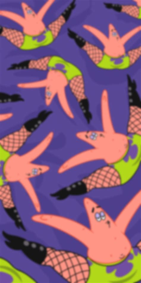 Patrick Star Fishnets Meme Wallpapers Purple Spongebob Background