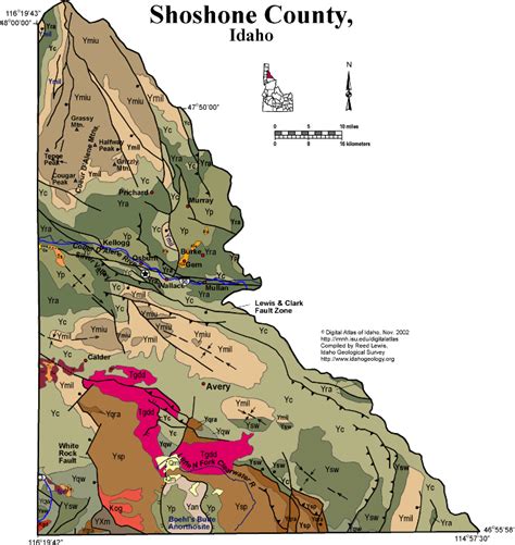 Geologic Map Of Shoshone County