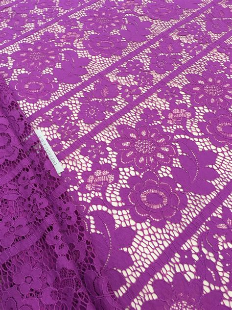 Purple Lace Fabric Guipure Lace Lace Fabric From